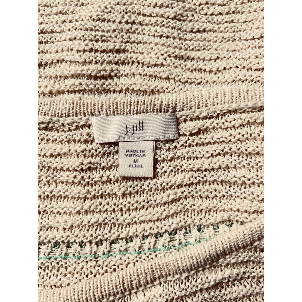 J.Jill Women’s Light & Airy Textured Boatneck Beige 3/4 Sleeves Sweater Sz. MP - Picture 15 of 16